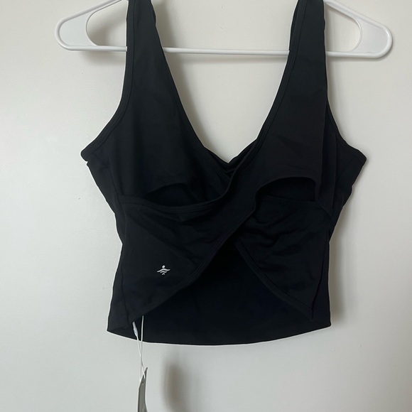 NWT Halara U Neck Backless Crossover Barre Ballet Dance Tank Top - Picture 6 of 9